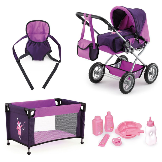 Bayer - Dolls Pram Combi Grande Set - Purple (15012AB)