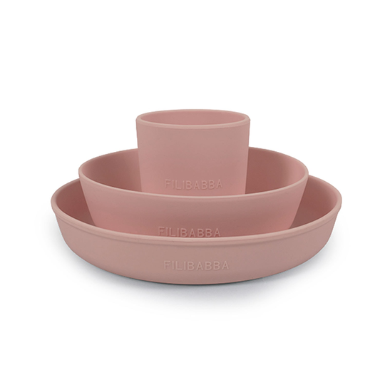 Filibabba - Silicone Dinner set - Rose (FI-02253)