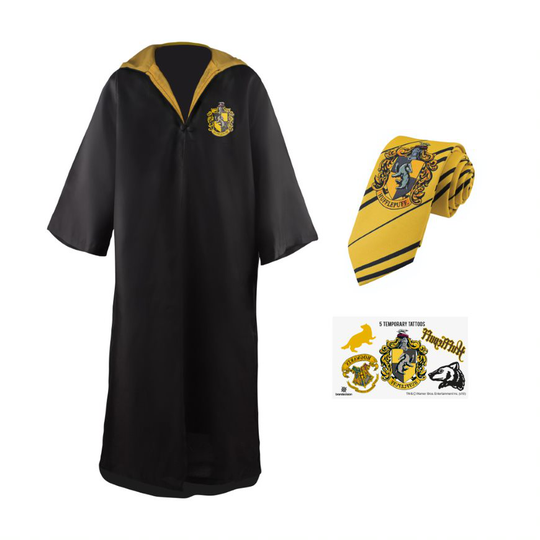 Harry Potter - Huffelpuff​ - Robe, Necktie and Tattoos - Kids