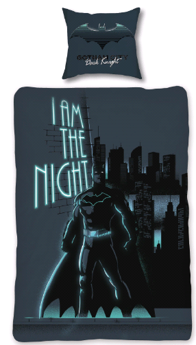 Bed Linen - Adult Size 140 x 200 cm - Glow in The Dark - Batman (BAT013– CS)