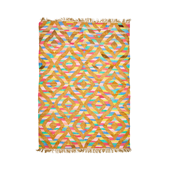 Rice - Handmade Large Carpet in Cotton in Pastel Colors
