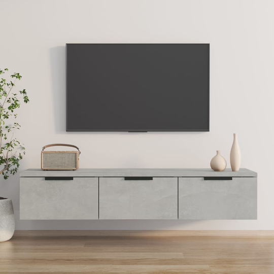 vidaXL Seinäkaappi betoninharmaa 102x30x20 cm tekninen puu