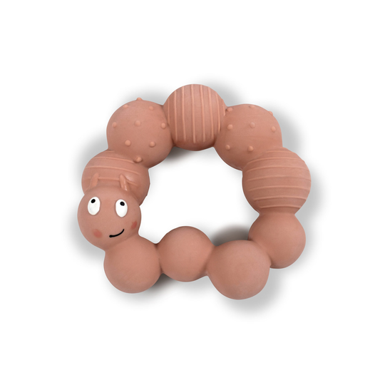 Filibabba - Teething Animal - Lily the Larva Peach (FI-PT040)