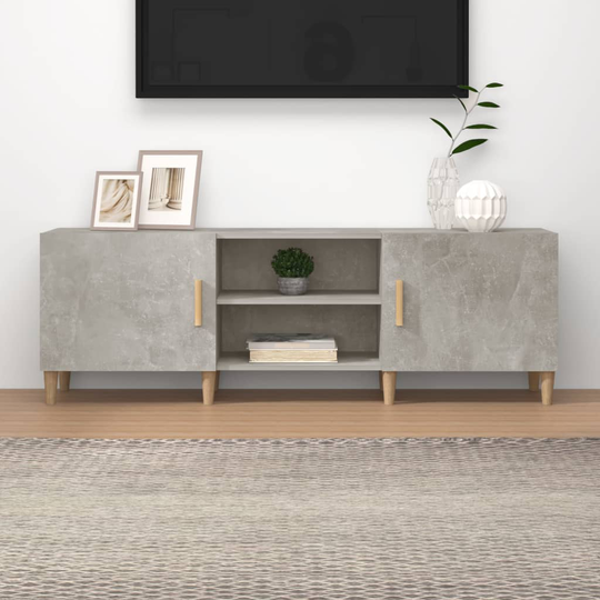 vidaXL TV-taso betoninharmaa 150x30x50 cm tekninen puu