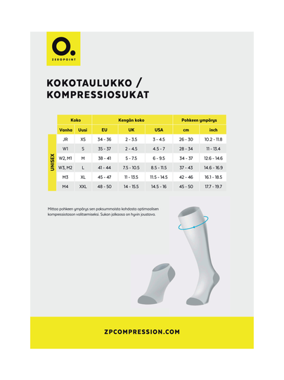 Team high kompressiosukat, valkoinen