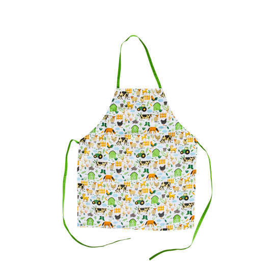 Rice - Cotton Apron Blue Farm