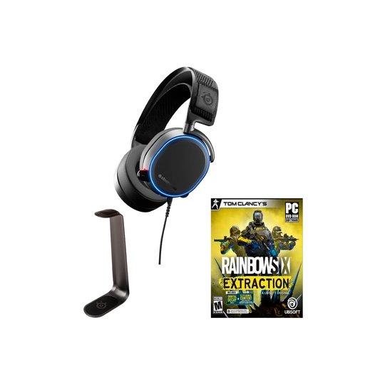 Steelseries - Arctis Pro Gaming Headset&HS1 Headsetstand&Rainbow 6 Extraction - Bundle