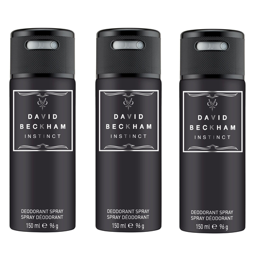 David Beckham - 3x Instinct Deodorant Spray 150 ml