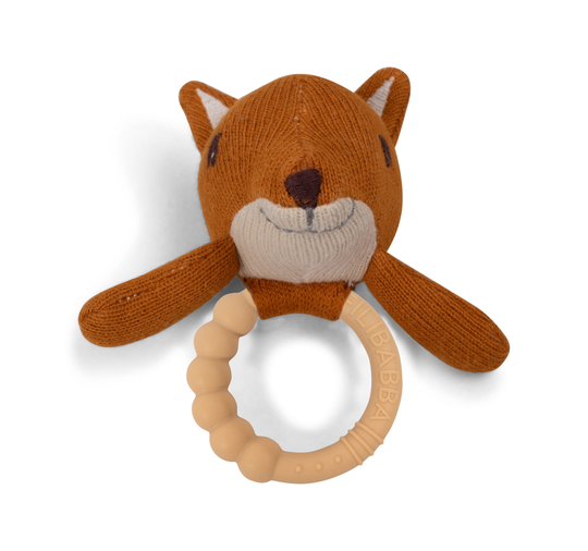 Filibabba - Rattle with silicone Bite Ring - Freya the Fox (FI-02236)
