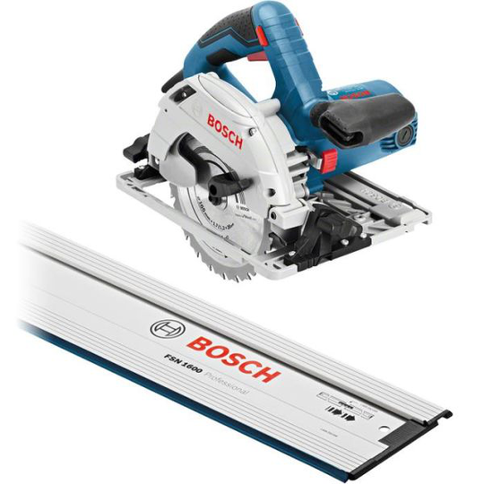 Bosch GKS 55+ GCE Pyörösaha sis. ohjauskiskon, 1350 W