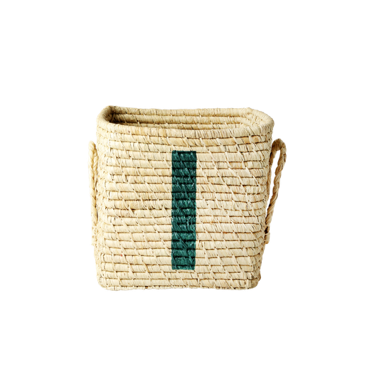 Rice - Raffia Square Basket - I