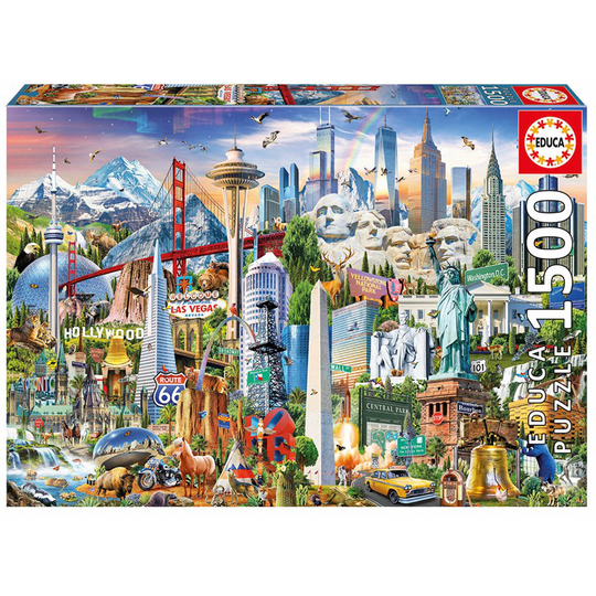 Educa - Puzzle 1500 - Symbols from North America ( 017670)