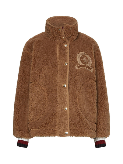 Faux fur varsity -takki