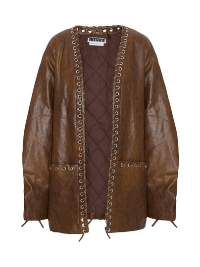 Distressed pu -takki