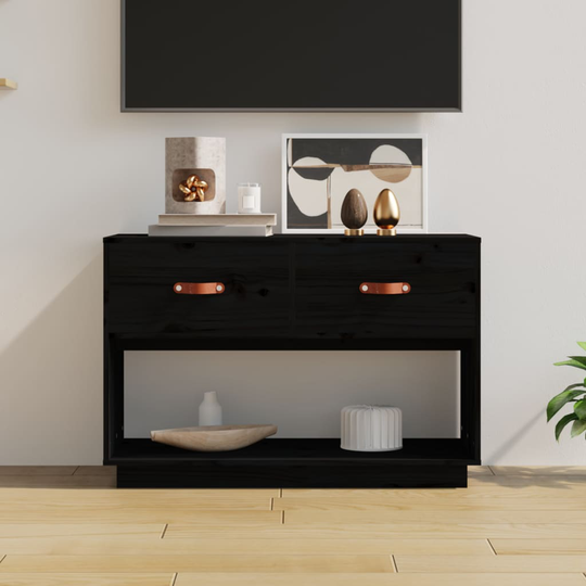 vidaXL TV-taso musta 90x40x60 cm täysi mänty