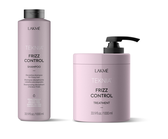 Lakmé - Teknia Frizz Control Shampoo 1000 ml + Teknia Frizz Control Treatment 1000 ml