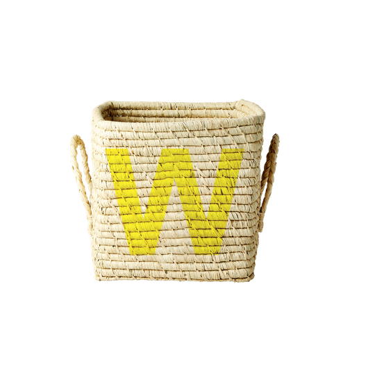 Rice - Raffia Square Basket - W
