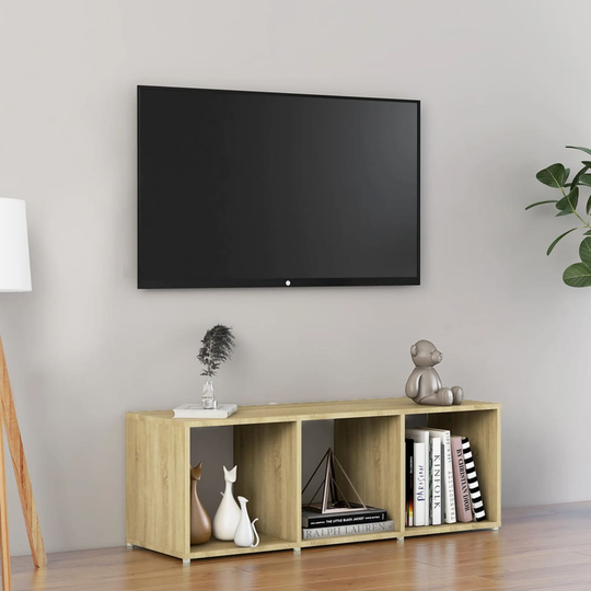 vidaXL TV-taso Sonoma-tammi 107x35x37 cm lastulevy