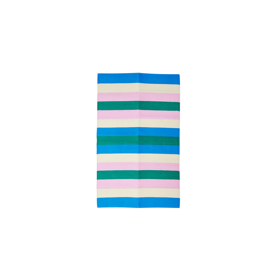 Rice - Floor Mat Blue Striped Design