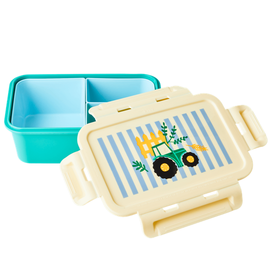 Rice - Lunchbox with 3 Inserts Blue Farm Print