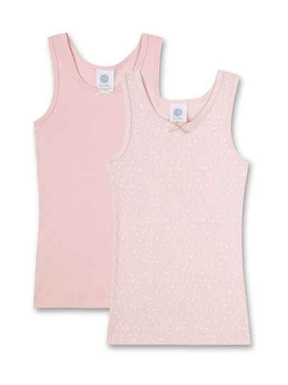 Kids little birdie printed & unicolour -aluspaita 2-pack