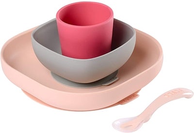 Béaba - Silicone Meal Set 4 Pcs - Pink