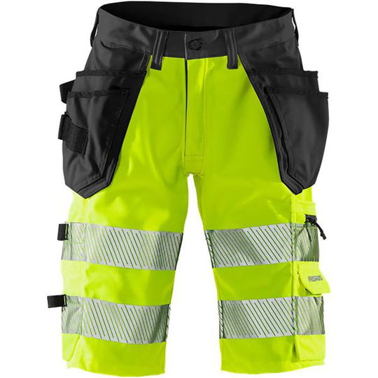 Fristads 2509 Työshortsit huomioväri, keltainen/musta C44