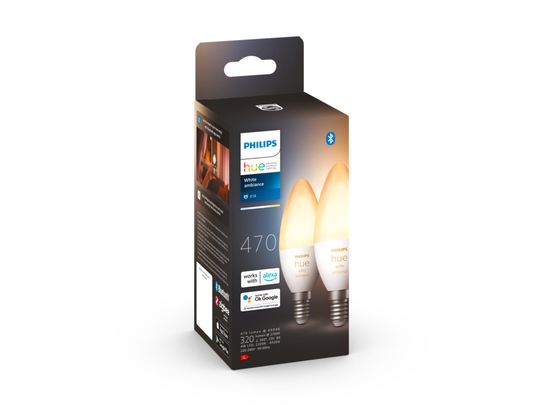 Philips Hue - E14 2-Pack Bulb - White Ambiance