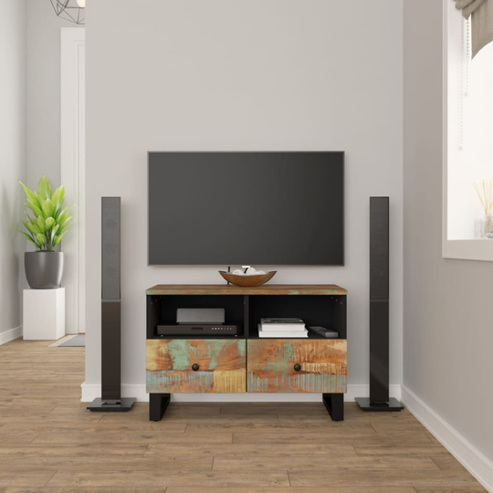 vidaXL TV-taso 70x33x46 cm kierrätetty täyspuu