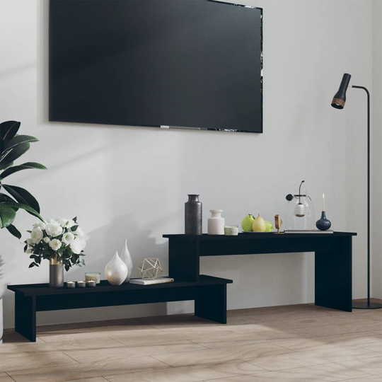 vidaXL TV-taso musta 180x30x43 cm lastulevy