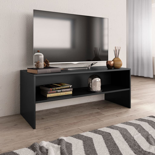 vidaXL TV-taso musta 100x40x40 cm lastulevy
