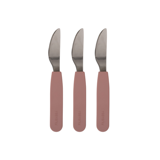 Filibabba - Silicone Knives 3-Pack - Rose (FI-02262)