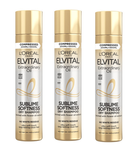 L'Oréal - 3 x Elvital Extraordinary Oil Sublime Softness Dry Shampoo 200 ml