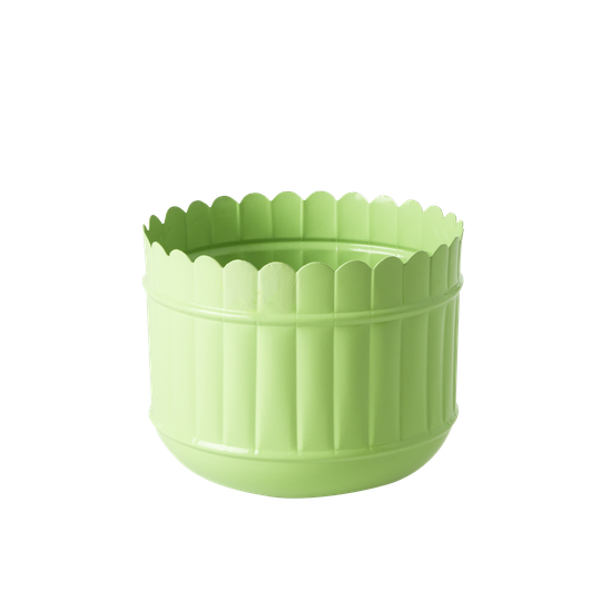 Rice - Metal Flower Pots - Small Green