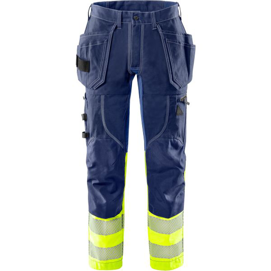 Fristads 2608 FASG Työhousut keltainen/laivastonsininen C44