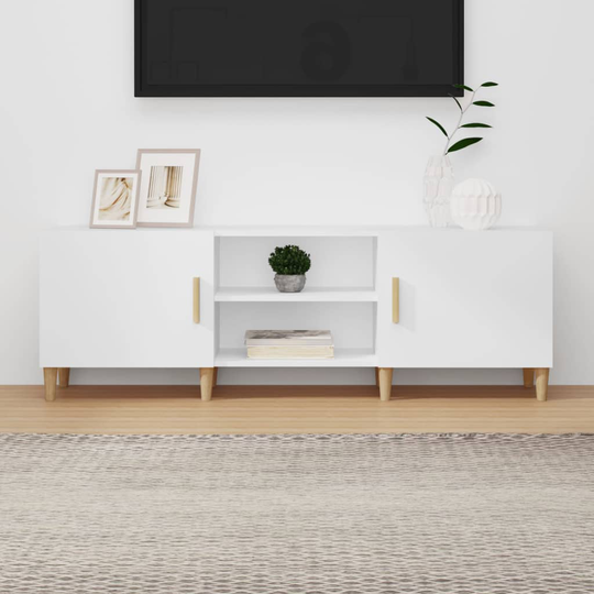 vidaXL TV-taso valkoinen 150x30x50 cm tekninen puu
