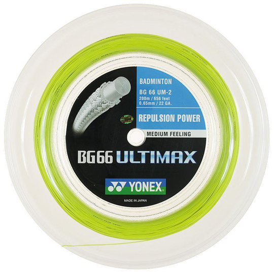 Yonex BG-66 ULTIMAX Badmintonstring Yellow