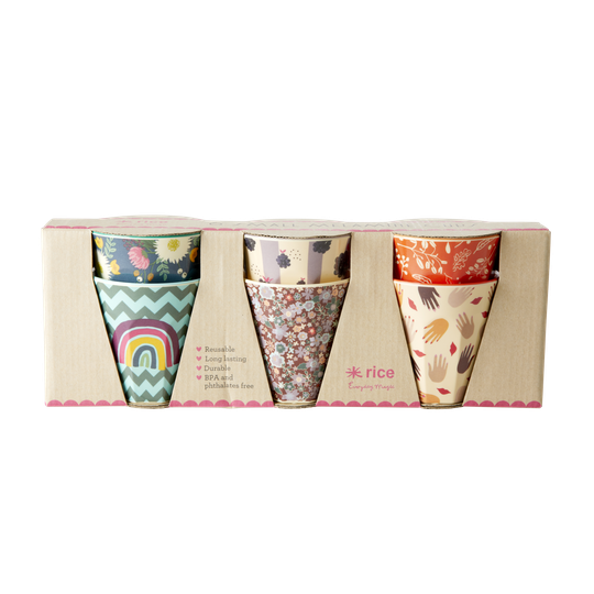 Rice - 6 Pcs Small Melamine Kids Cups - Follow The Call of The Disco Ball' Prints
