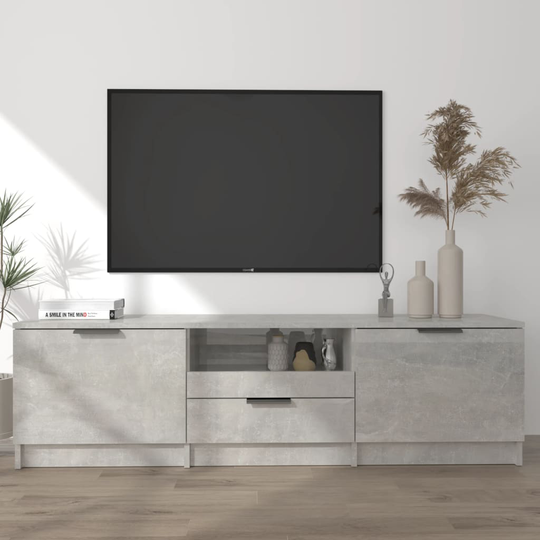 vidaXL TV-taso betoninharmaa 140x35x40 cm tekninen puu