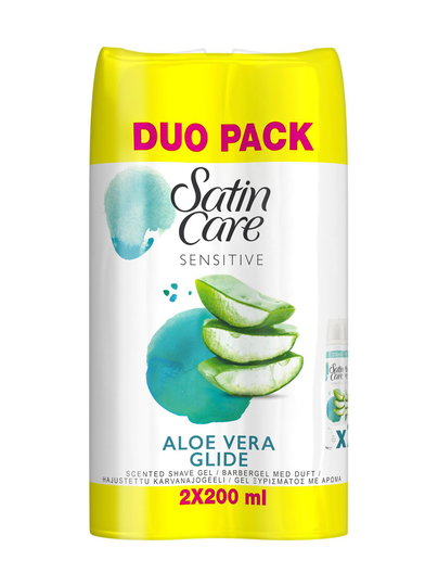 Satin care aloe vera gel -tuplapakkaus 2 x 200 ml