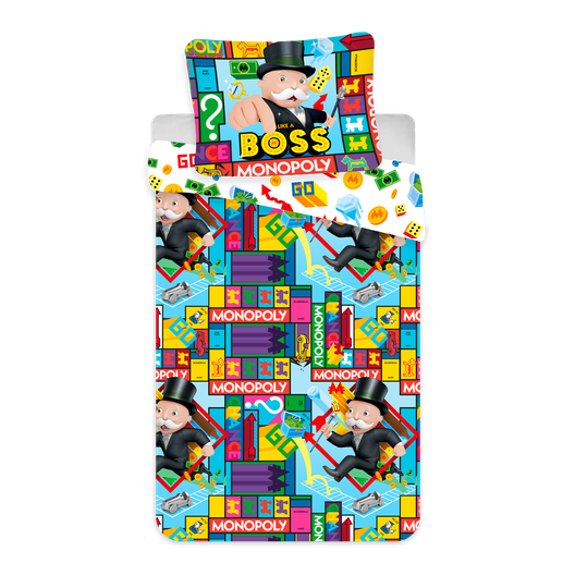 Bed Linen - Adult Size 140 x 200 cm - Monopoly (1031002)