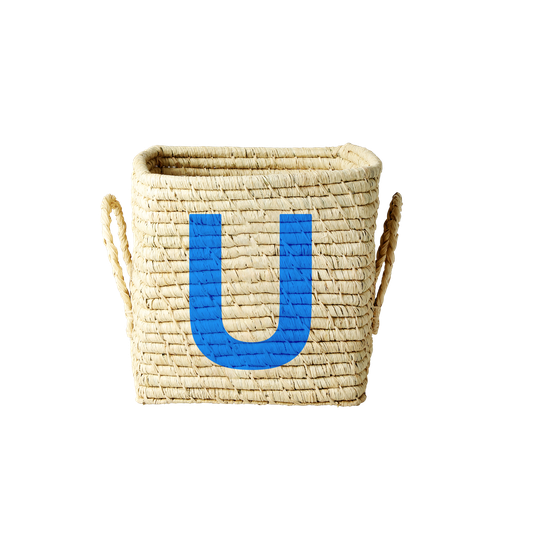 Rice - Raffia Square Basket - U