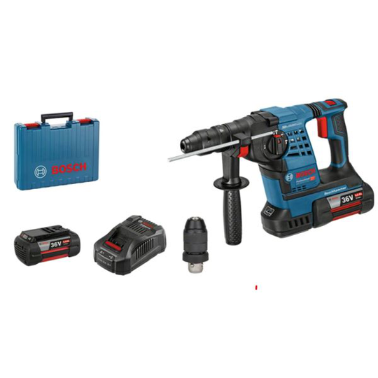 Bosch GBH 36 VF-LI PLUS Poravasara sisältää akun ja laturin