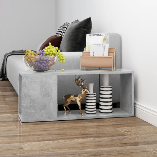 vidaXL TV-taso betoninharmaa 80x24x32 cm lastulevy