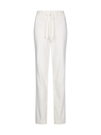 Relaxed straight hw white belt -farkut