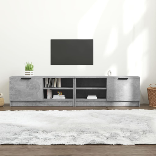 vidaXL TV-tasot 2 kpl betoninharmaa 80x35x36,5 cm tekninen puu