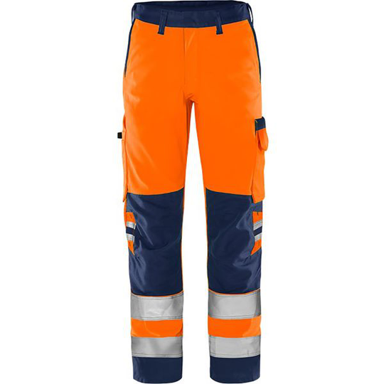 Fristads 2651 GPLU Työhousut neonoranssi/tummansininen C146