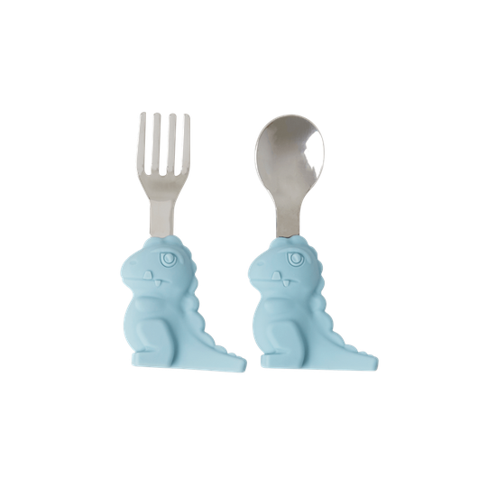 Rice - Stainless Steel Kids Cutlery Blue