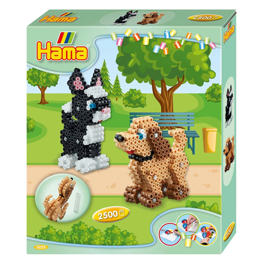 HAMA - Midi Beads - 3D Giftbox - Dog&Cat (383253)