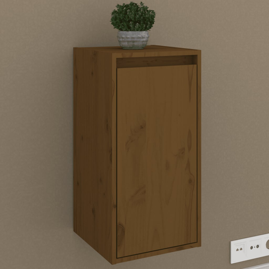 vidaXL Seinäkaappi hunajanruskea 30x30x60 cm täysi mänty